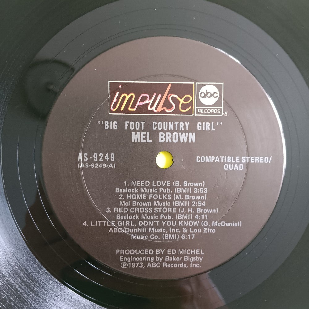 Mel Brown - Big Foot Country Girl QUAD - 1973 - AS 9249 - Used - VG++ - Vinyl Mel Brown - Big Foot Country Girl QUAD - 1973 - AS 9249 - Used - VG++ - Vinyl