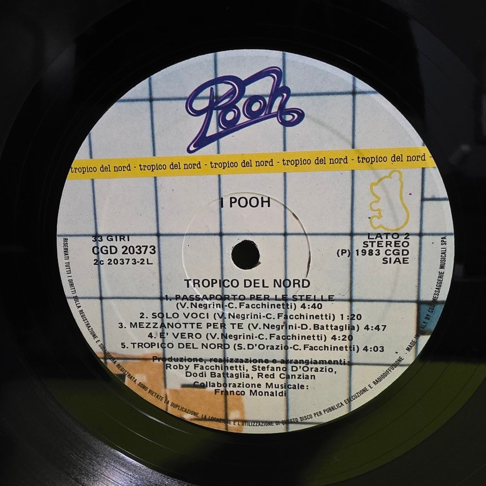 Pooh - Tropical Del Nord / Gatefold OG Sleeve EX - 1983 - CGD 20373 - Used - EX - Vinyl Pooh - Tropical Del Nord / Gatefold OG Sleeve EX - 1983 - CGD 20373 - Used - EX - Vinyl