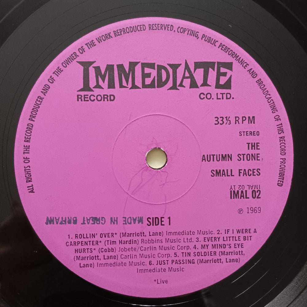 Small Faces - The Autumn Stone UK OG Pink Label - 1969 - IMAL01 IMAL02 - Used - VG+ - Vinyl Small Faces - The Autumn Stone UK OG Pink Label - 1969 - IMAL01 IMAL02 - Used - VG+ - Vinyl