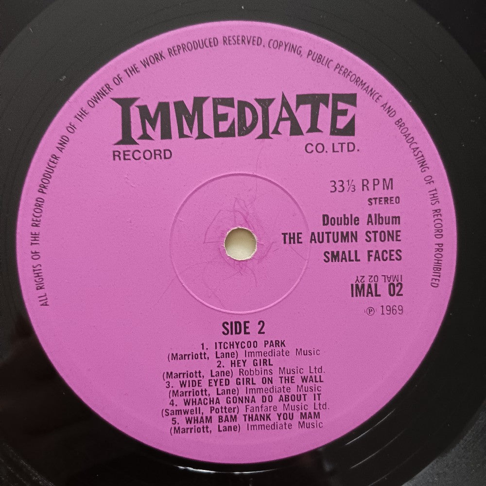 Small Faces - The Autumn Stone UK OG Pink Label - 1969 - IMAL01 IMAL02 - Used - VG+ - Vinyl Small Faces - The Autumn Stone UK OG Pink Label - 1969 - IMAL01 IMAL02 - Used - VG+ - Vinyl