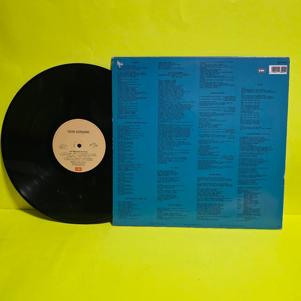 Toto Cutugno - Azzurra Malinconia - 1986 - 64 1187401 - Used - VG++ - Vinyl Toto Cutugno - Azzurra Malinconia - 1986 - 64 1187401 - Used - VG++ - Vinyl