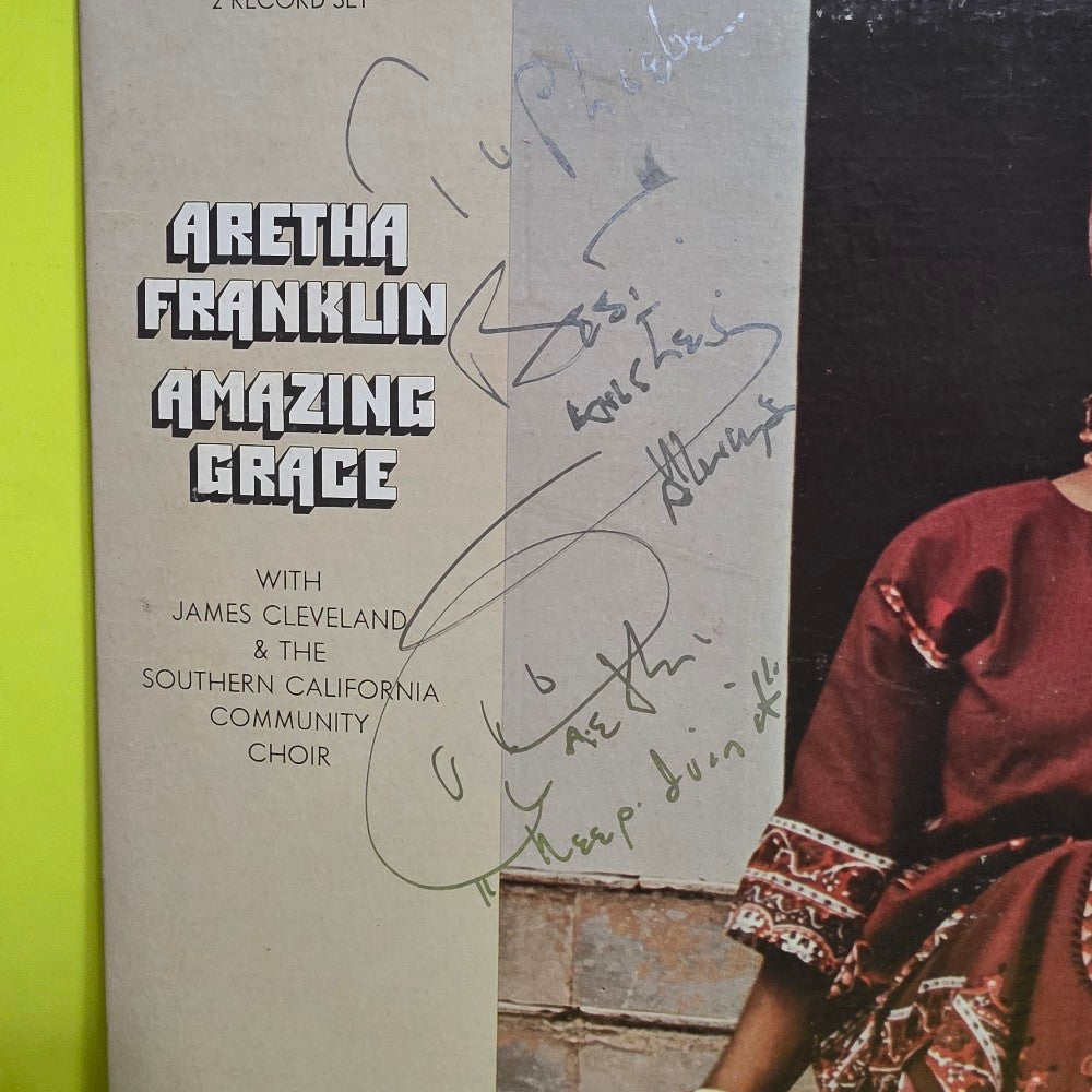 Aretha Franklin With James Cleveland / Autographed By Aretha RARE - Amazing Grace - 1972 - SD 2-902 - Used - VG++ - Vinyl Aretha Franklin With James Cleveland / Autographed By Aretha RARE - Amazing Grace - 1972 - SD 2-902 - Used - VG++ - Vinyl