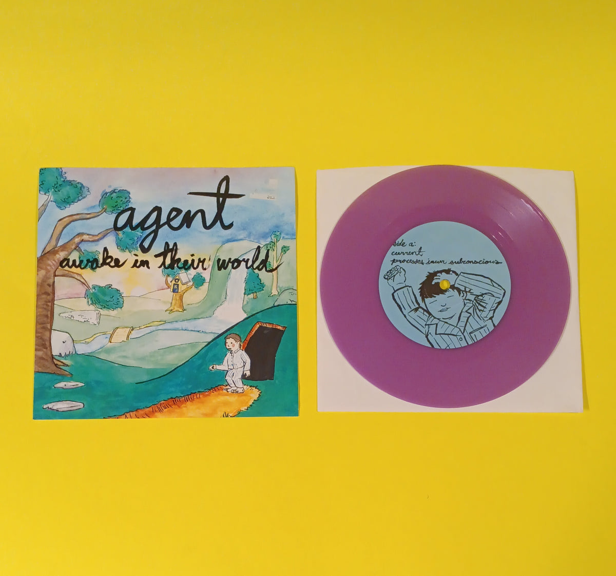 Agent - Awake In Their Own World (Purple 7") - 2009 - Used - EX - Vinyl