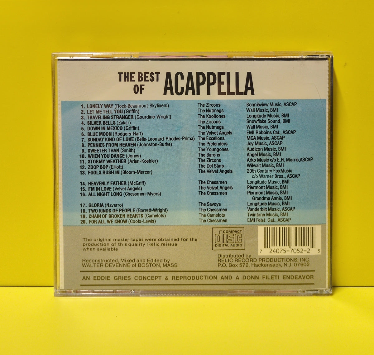 Various - The Best Of Acapella - 1993 - 7052 Used - EX - CDs