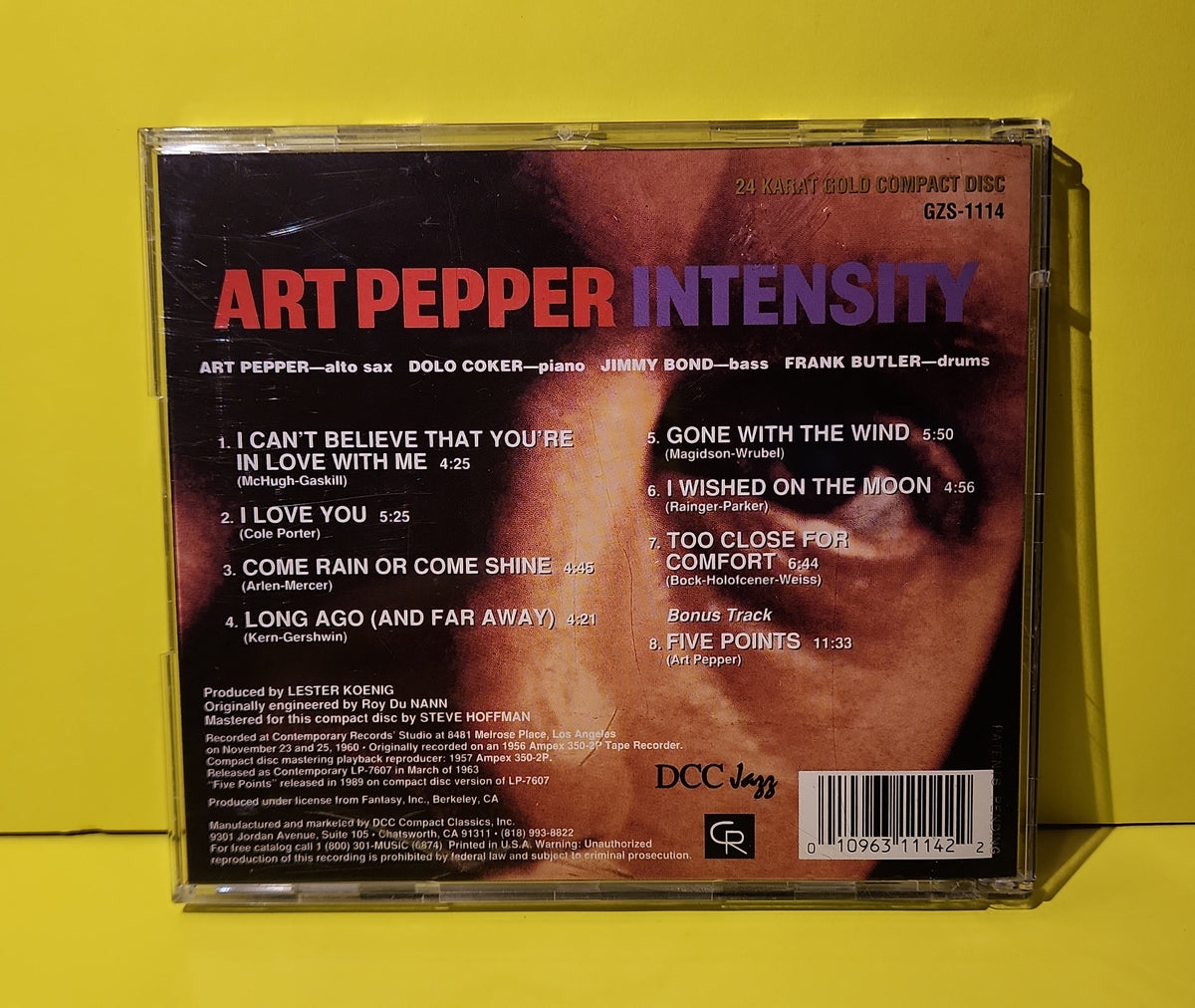 Art Pepper - Intensity - 1997 - GZS-1114 Used - EX - CDs