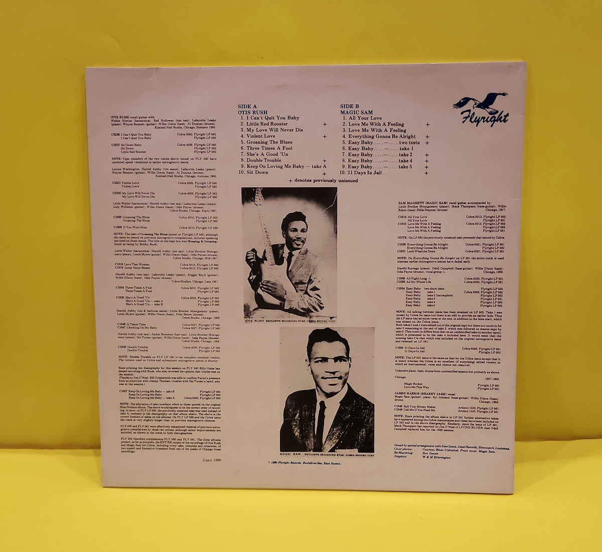 Otis Rush & Magic Sam - The Other Takes 1956-58 - 1980 - LP 562 Used - EX - Vinyl