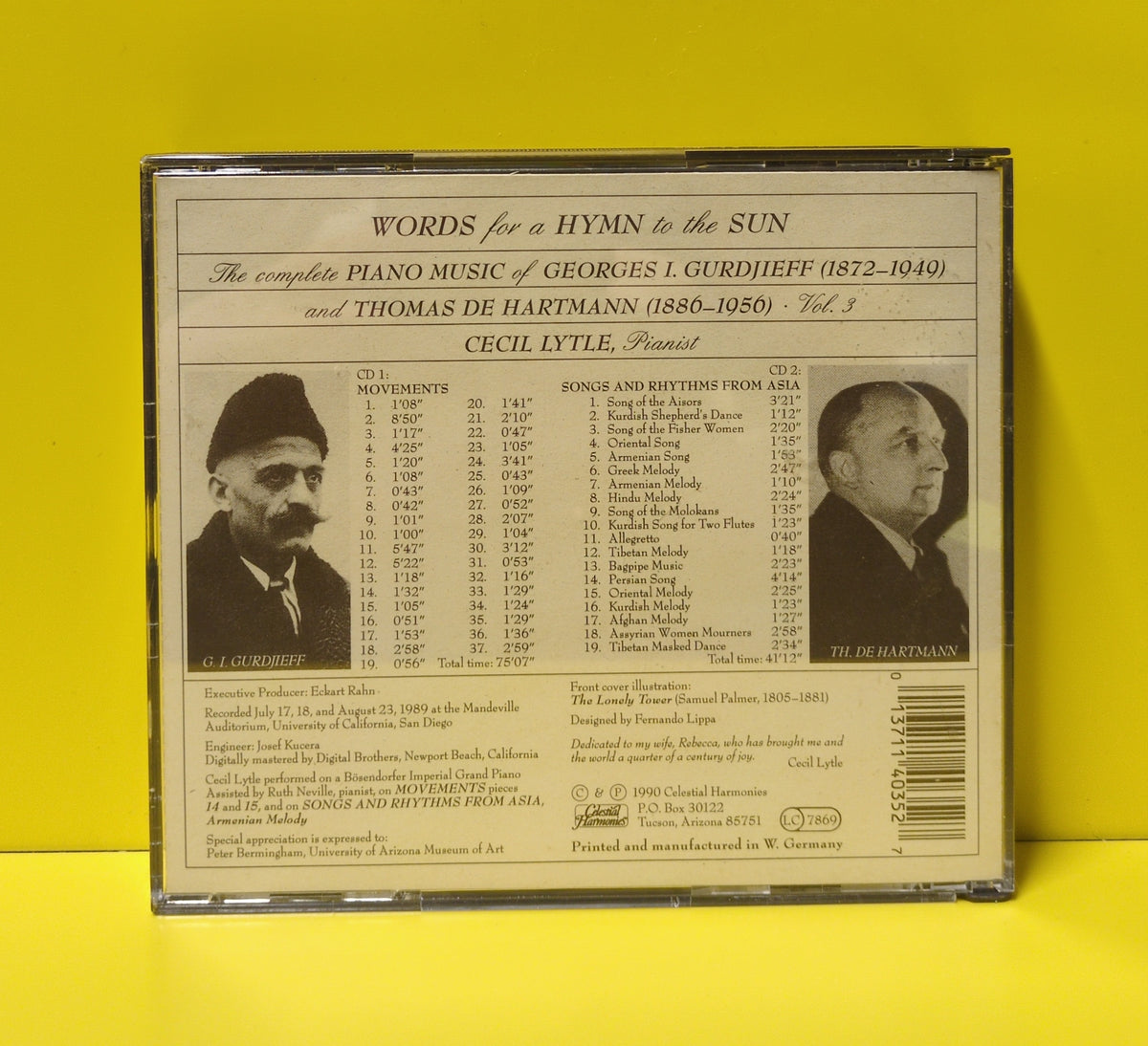 Georges I. Gurdjieff, Thomas De Hartmann, Cecil Lytle - Words For A Hymn To The Sun: The Complete Piano Music Of Georges I. Gurdjieff And Thomas De Hartmann Vol. 3 - 14035-2 Used - VG++ - 2xCD