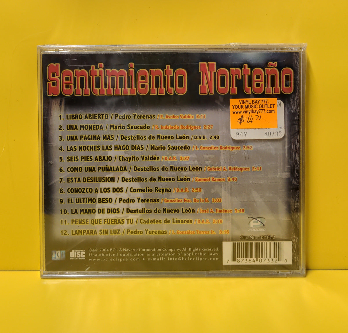 Various  - Sentimiento Norteno - 2004 - 40733-2 New - Sealed - CDs