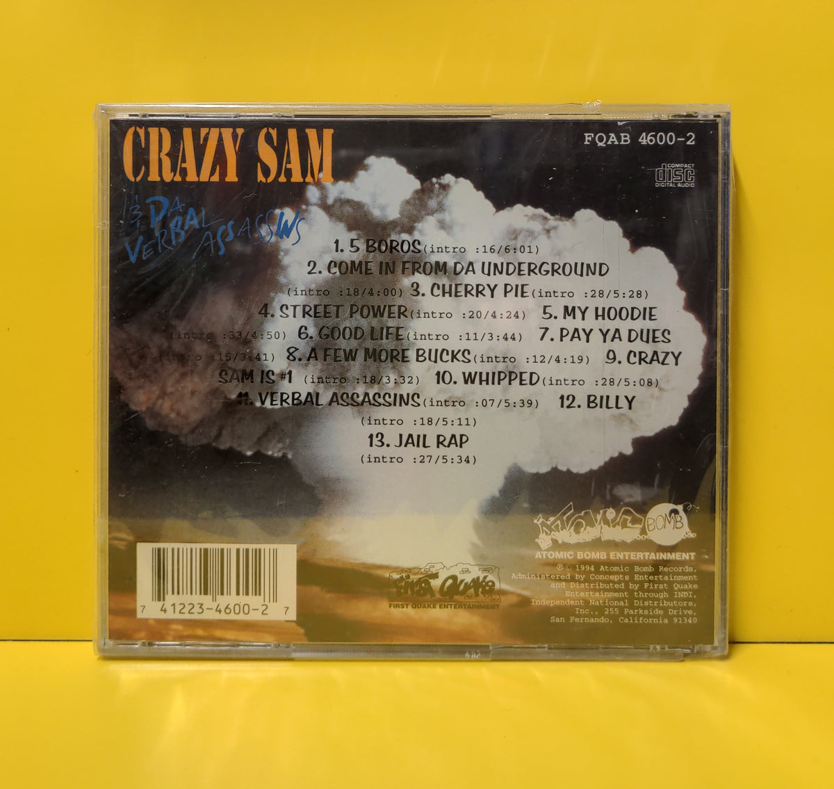 Crazy Sam & Da Verbal Assassins - Street Power - 1994 - FQAB-4600-2 New - Sealed - CDs