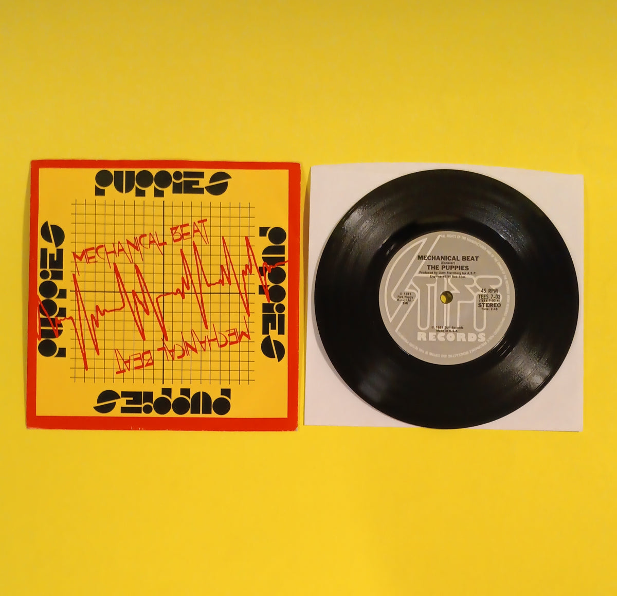 Puppies - Mechanical Beat / Atmosphere 7" - 1981 - TEES7-03 Used - VG++ - Vinyl