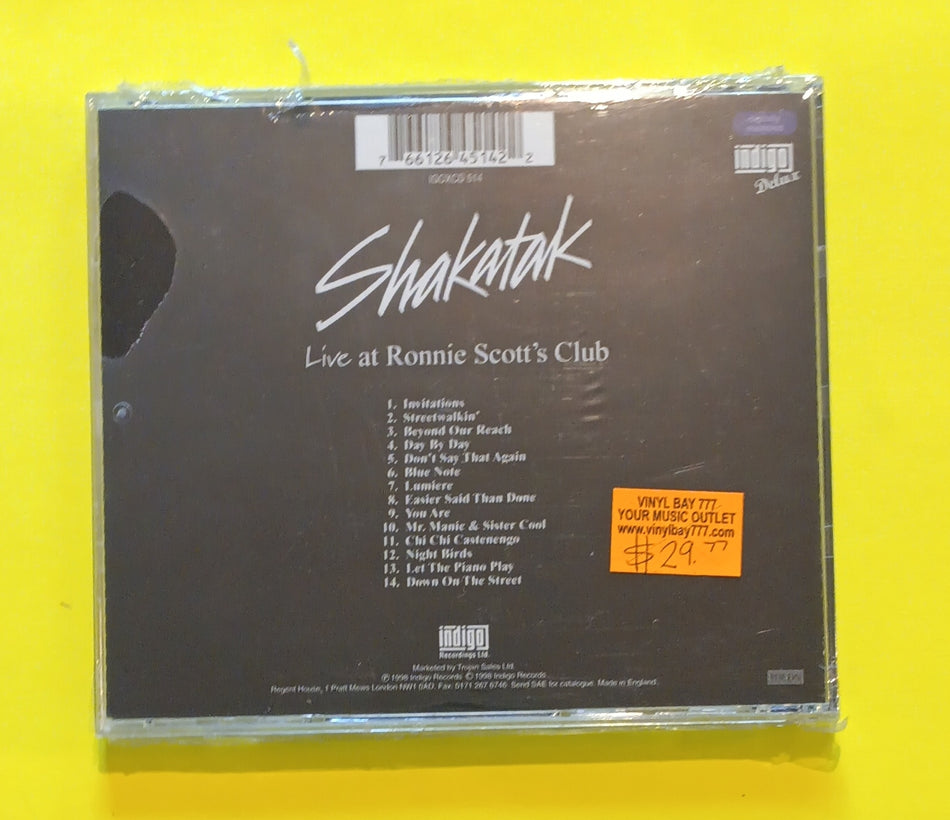 Shakatak - Live at Ronnie Scott's Club - 1998 - IGOXCD 514 New - Sealed - CDs