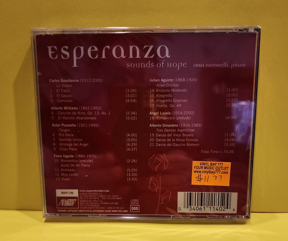 Rosa Antonelli - Esperanza Sounds of Hope - 2009 - TROY 1140 New - Sealed - CDs