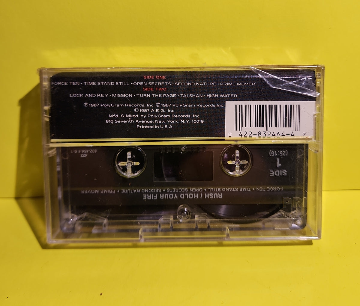Rush - Hold Your Fire - 1987 - 832 464-4 Q-1 New - Sealed - Cassettes