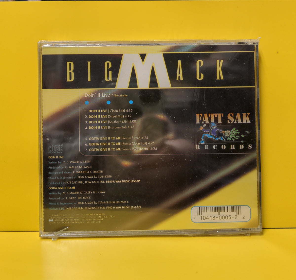 Big Mack - Doin' It Live - 1998 - FSR-0005-2 New - Sealed - CDs