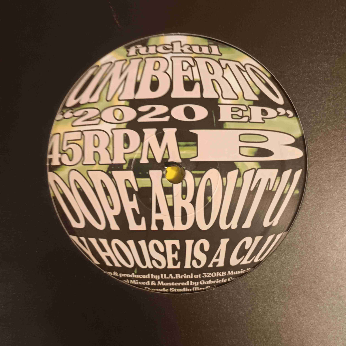 Umberto - 2020 EP (Italy House 12") - 2020 - FUCKU1 Used - VG++ - Vinyl