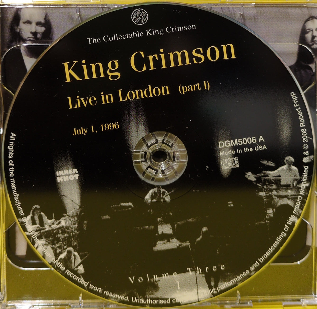 King Crimson - The Collectable King Crimson Volume Three (Live At The Shepherds Bush Empire, London, 1996) - 2008 - DGM5006 Used - VG++ - 2xCD