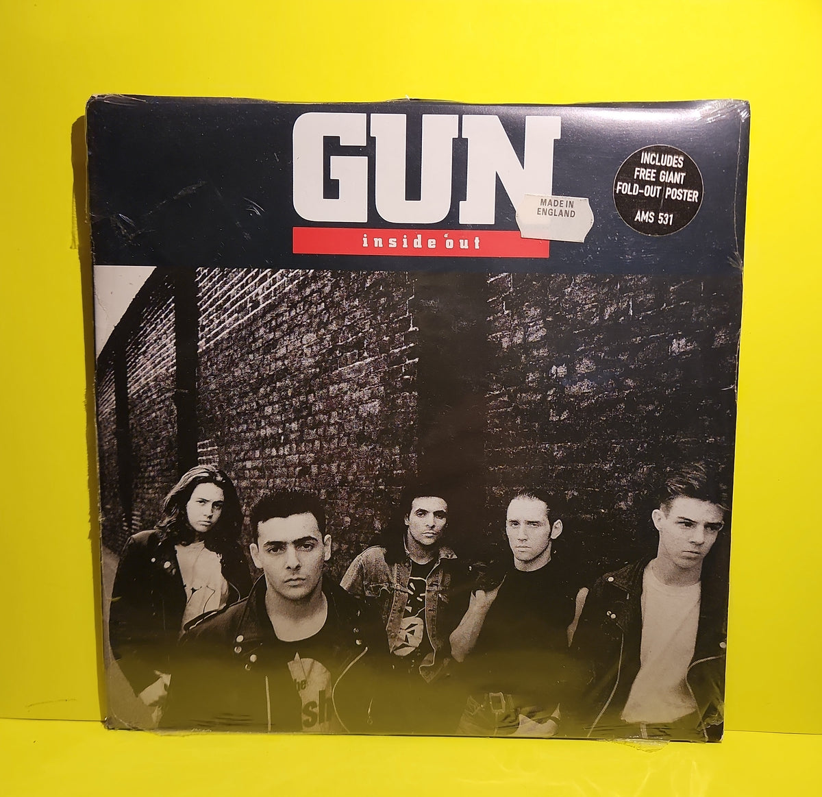 Gun  - 7" Inside Out - 1989 - AMS 531 New - Sealed - Vinyl