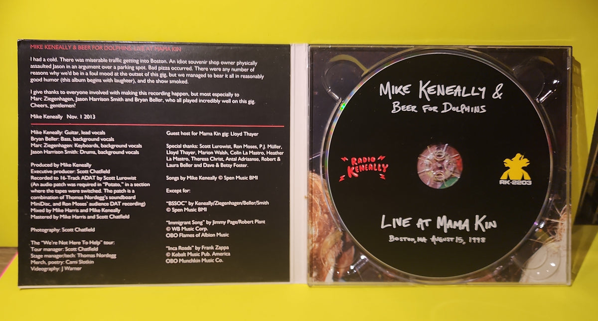 Mike Keneally & Beer For Dolphins - Live At Mama Kin / Numbered and Autographed  - 2013 - RK-2203 Used - NM - CDs