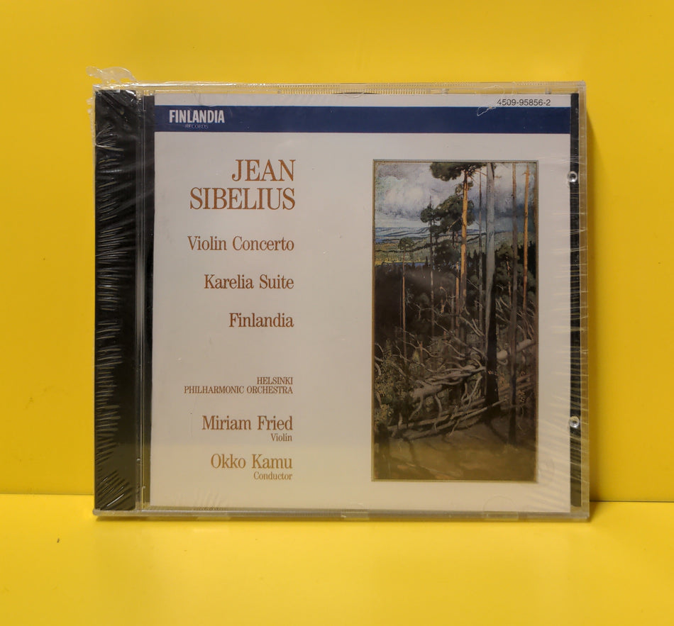 Jean Sibelius, Miriam Fried, Helsinki Philharmonic Orchestra, Okko Kamu - Violin Concerto In D Minor, Op. 47 / Karelia Suite, Op. 11 / Finlandia Op. 26 - 1988 - 4509-95856-2 New - Sealed - CDs