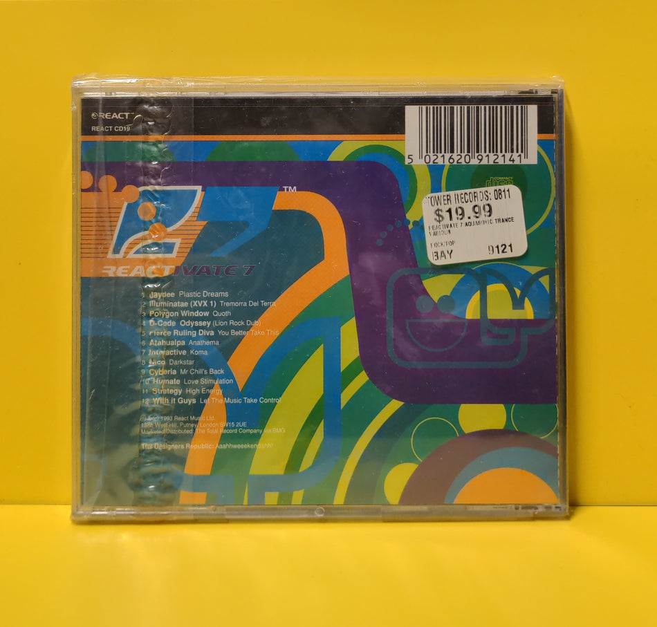 Various - Reactivate 7 (Aquasonic Trance) - 1993 - REACT CD19 New - Sealed - CDs