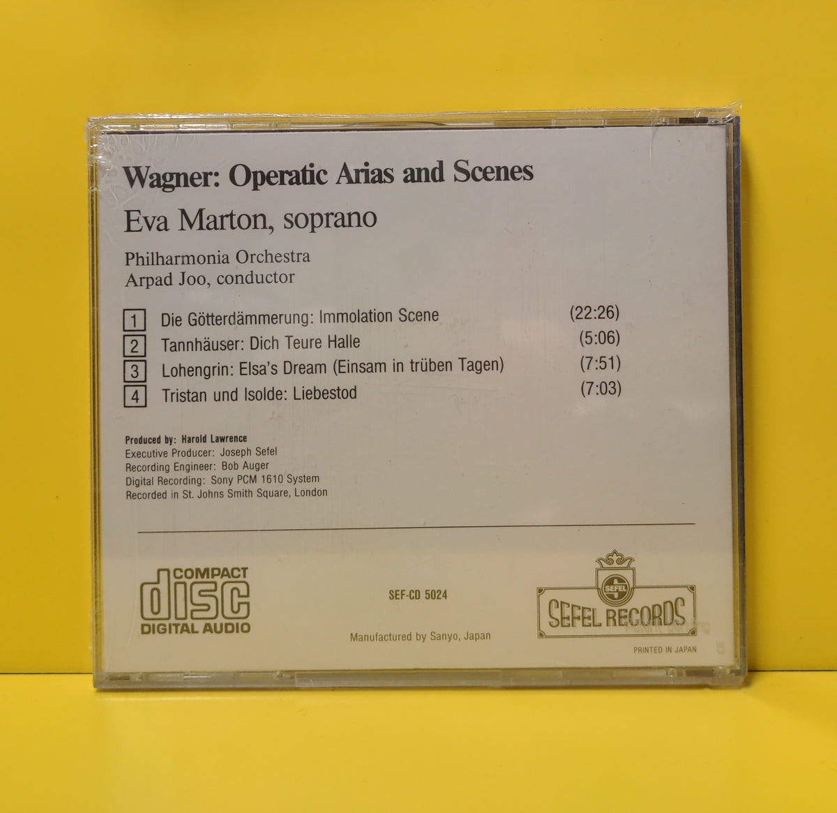 Wagner - Eva Marton, Philharmonia Orchestra • Arpad Joo - Operatic Arias And Scenes - 1984 - SEF-CD 5024 New - Sealed - CDs