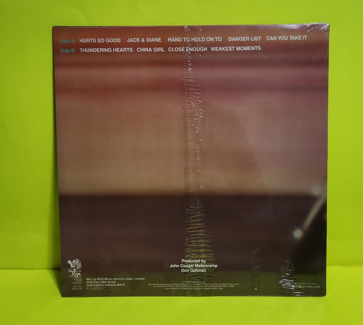 John Cougar - American Fool - 1982 - RVL 7501 New - Sealed - Vinyl