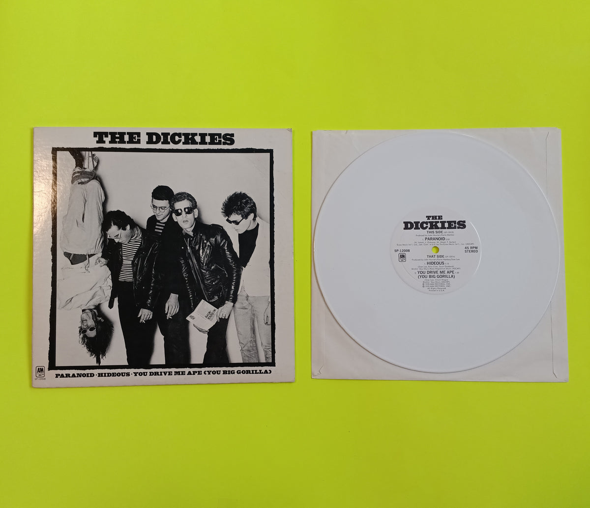The Dickies - Paranoid Hideous You Drive Me Ape - 1978 - SP 12008 Used - EX White 10" Vinyl