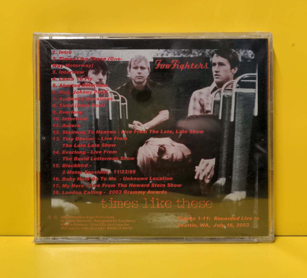 Foo Fighters  - Times Like These - 2003 - AEP2003274 New - Sealed - CDs