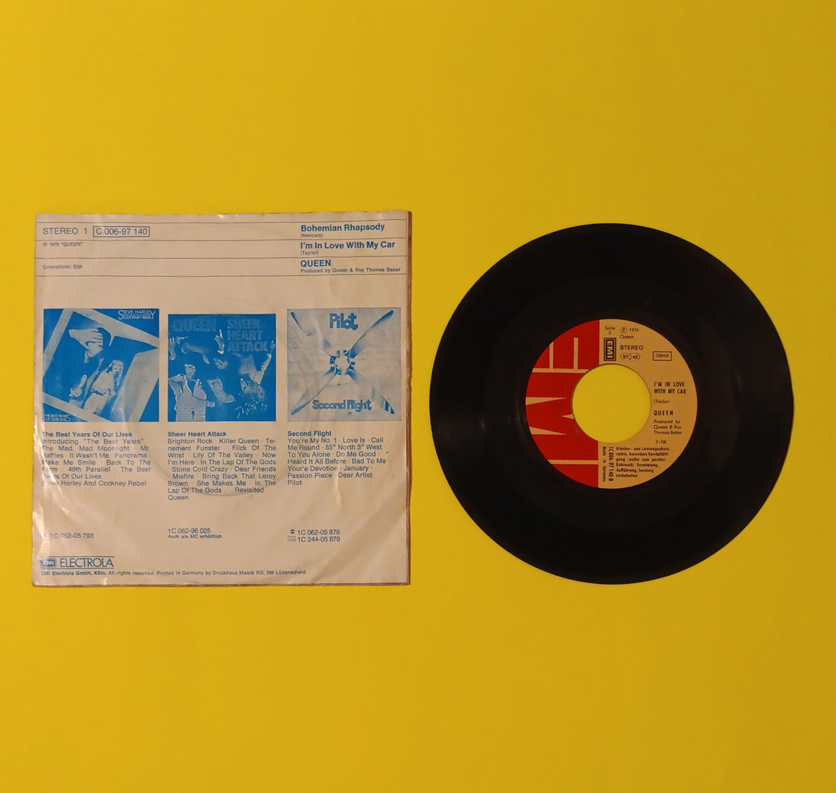 Queen - Bohemian Rhapsody (Germany) - 1975 - 1C 006-97 140 Used - VG+ - 7" Vinyl