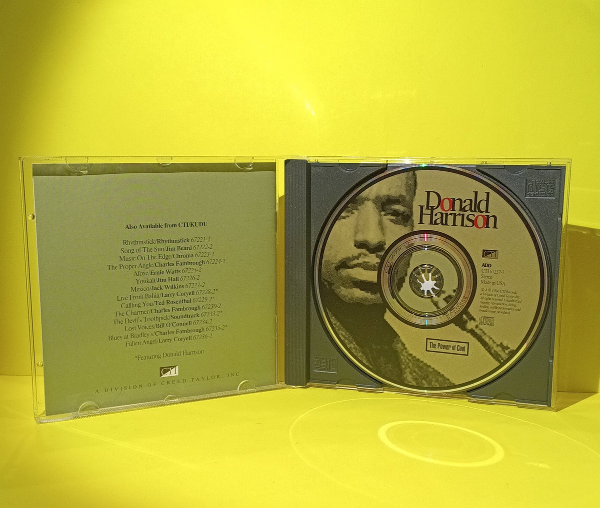 Donald Harrison - The Power Of Cool Autographed CD - 1991 - 67237-2 Used - EX - CDs