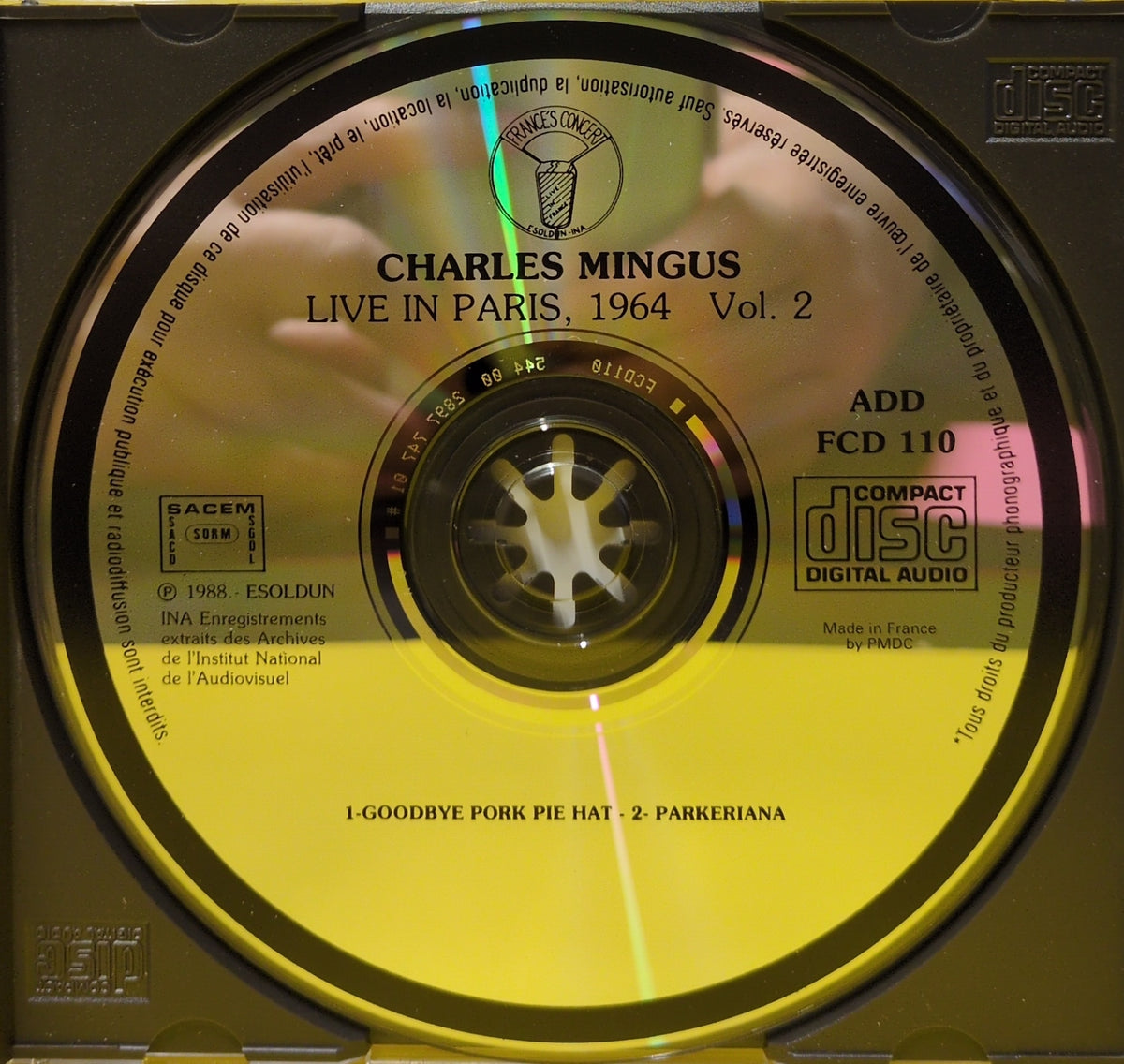 Charles Mingus - Live In Paris 1964 Vol. 2 - FCD 110 Used - NM - CDs - Reissue