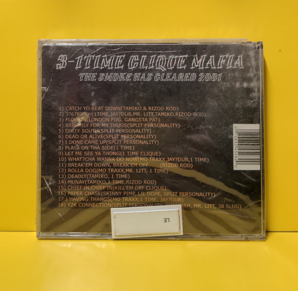 3-1Time Clique Mafia - The Smoke Has Cleared 2001 - 2000 - JVE4582 New - Sealed - CDs