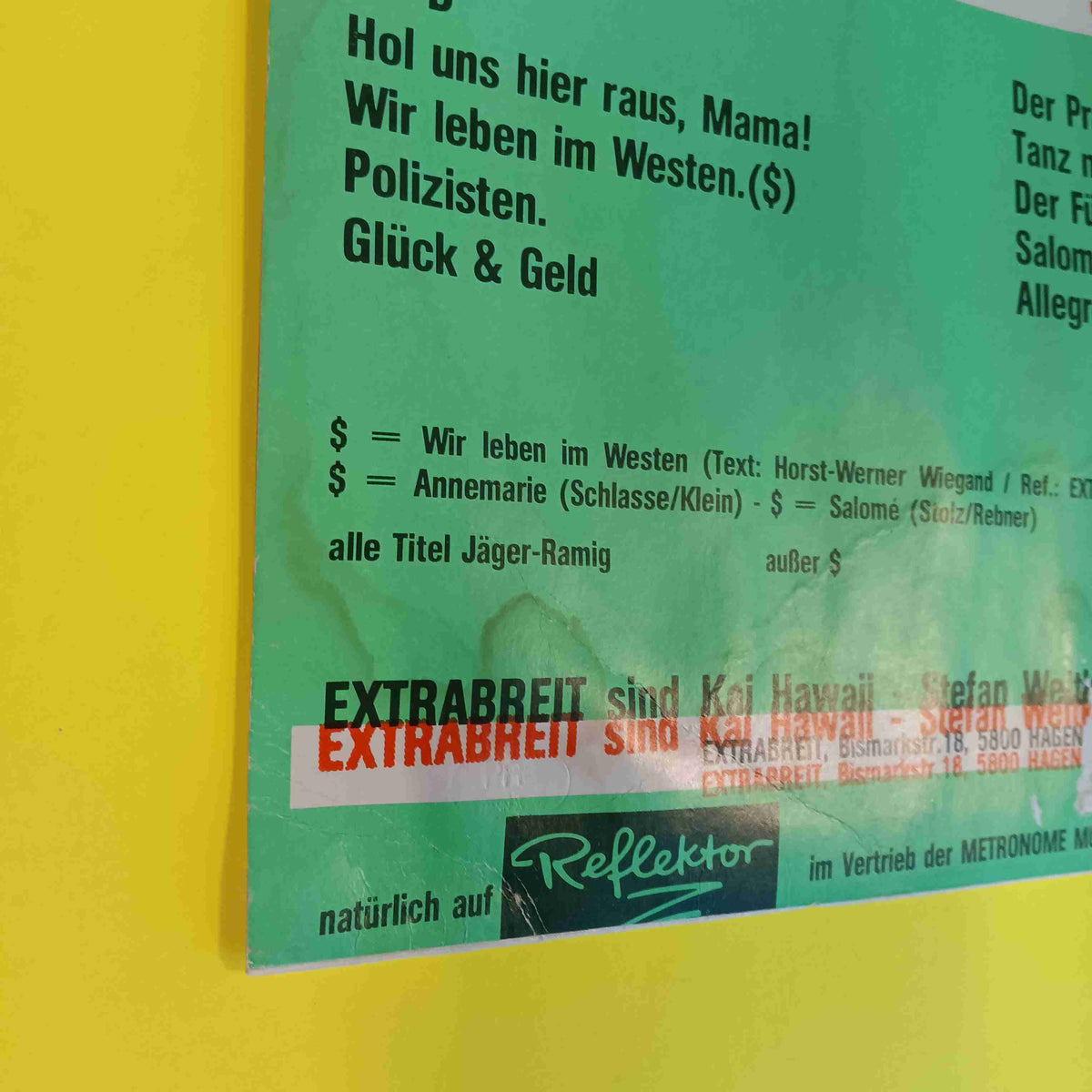 Extrabreit - Welch Ein Land Was Fur Manner AUTOGRAPHED - 1981 - 0060.431 Used - VG+ - Vinyl