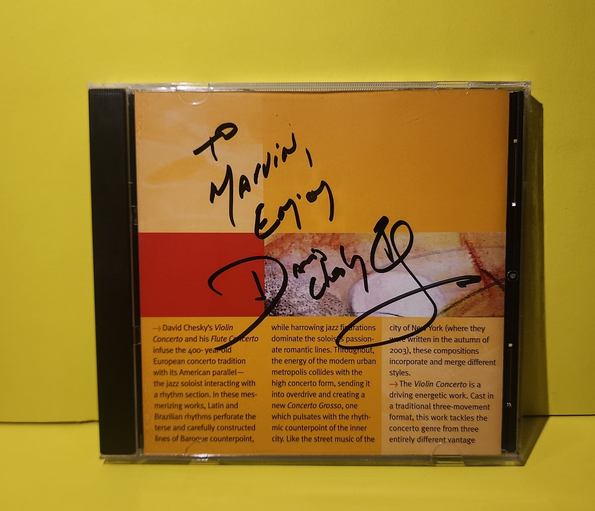 David Chesky, Area 31  - Concerto For Violin And Orchestra / The Girl From Guatemala / Concerto For Flute And Orchestra / Autographed  - 2005 - SACD288 Used - EX - CDs