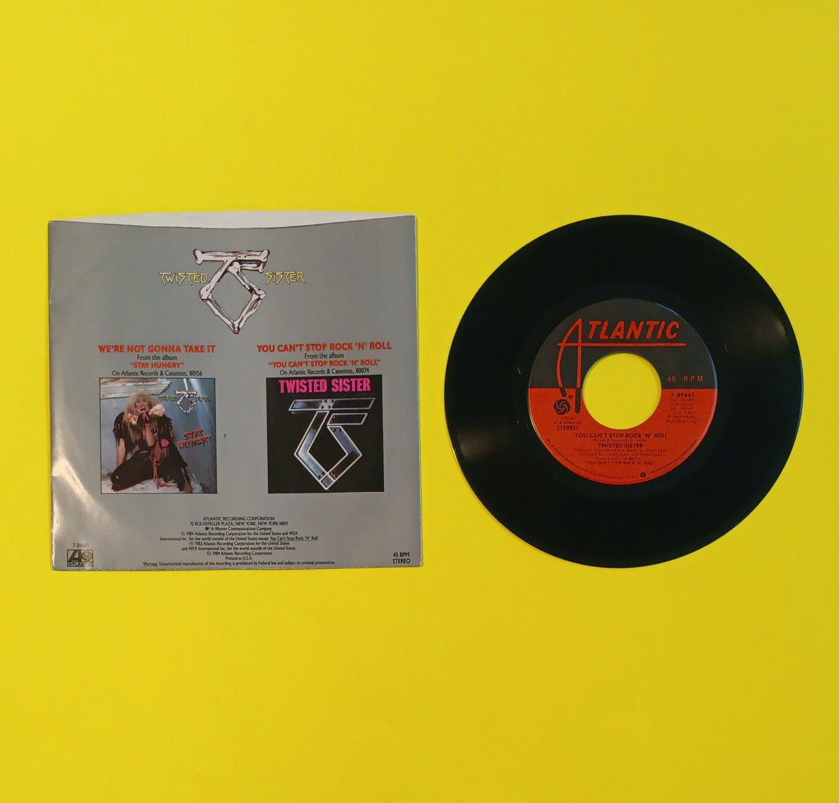 Twisted Sister  - We're Not Gonna Make It - 1984 - 7-89641 Used - EX - 7" Vinyl