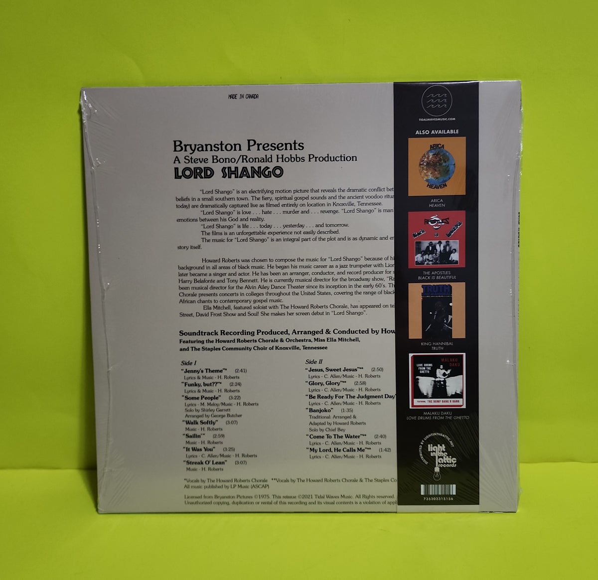 Howard Roberts - Lord Shango - 2021 - TWM72 New - Sealed - Vinyl