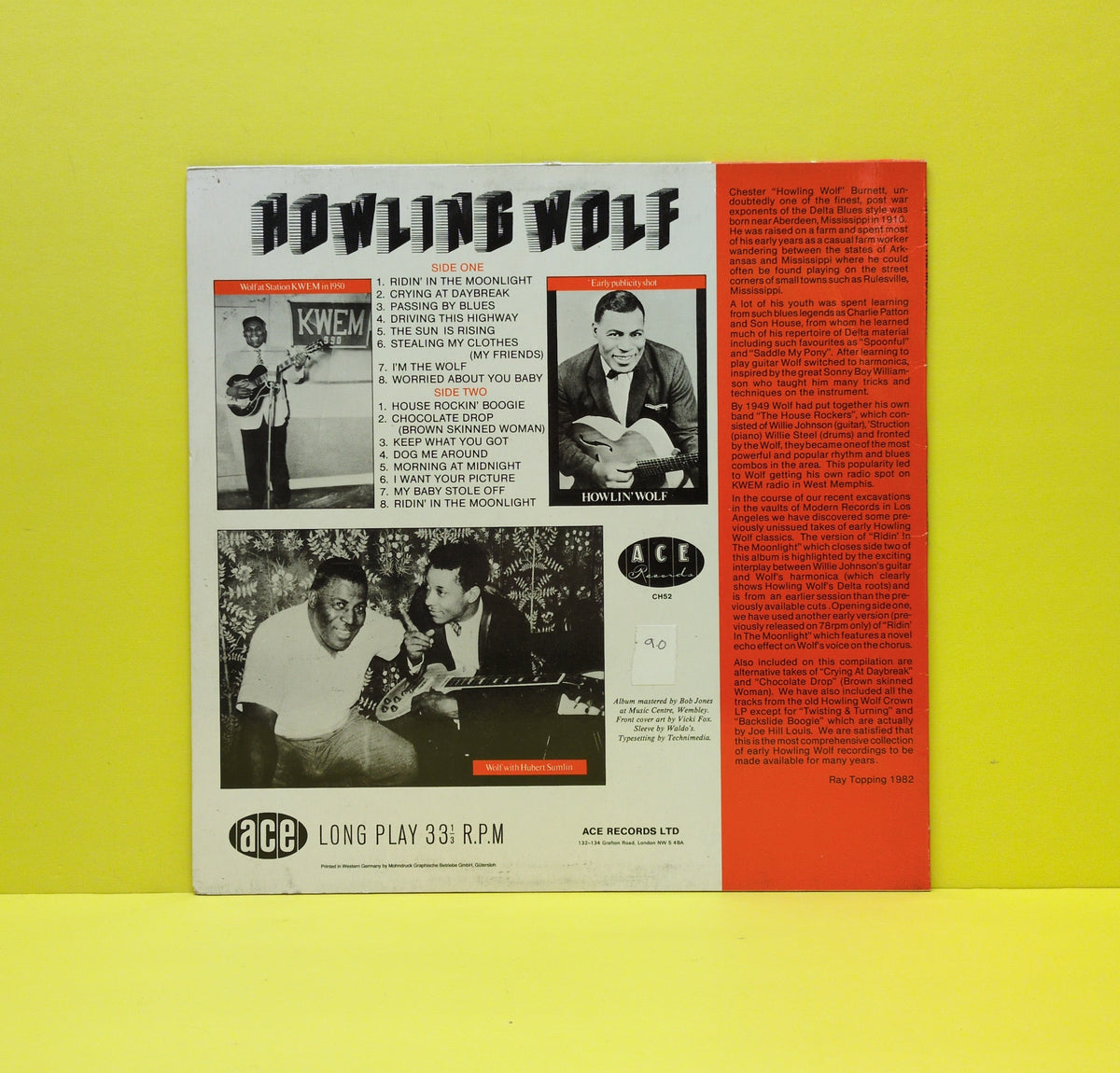 Howling Wolf - Ridin' In The Moonlight - 1982 - CH52 Used - VG++ - Vinyl