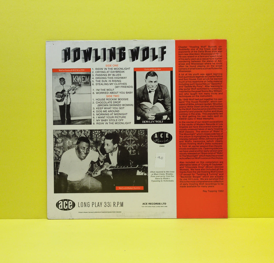 Howling Wolf - Ridin' In The Moonlight - 1982 - CH52 Used - VG++ - Vinyl