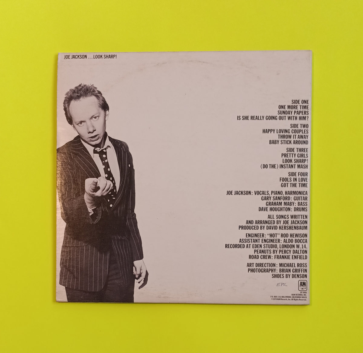 Joe Jackson - Look Sharp 10" with Pin - 1979 - SP3666 Used - VG++ - Vinyl