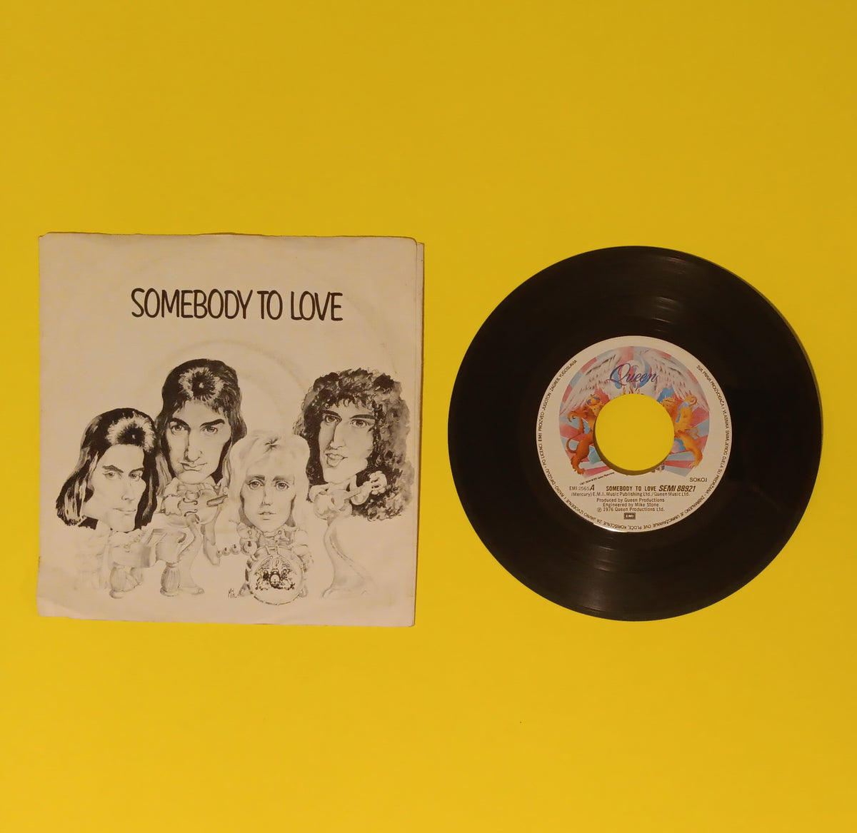 Queen - Somebody To Love / White Man - 1976 - Yugoslavia SEMI 88921 Used - VG++ - 7" Vinyl