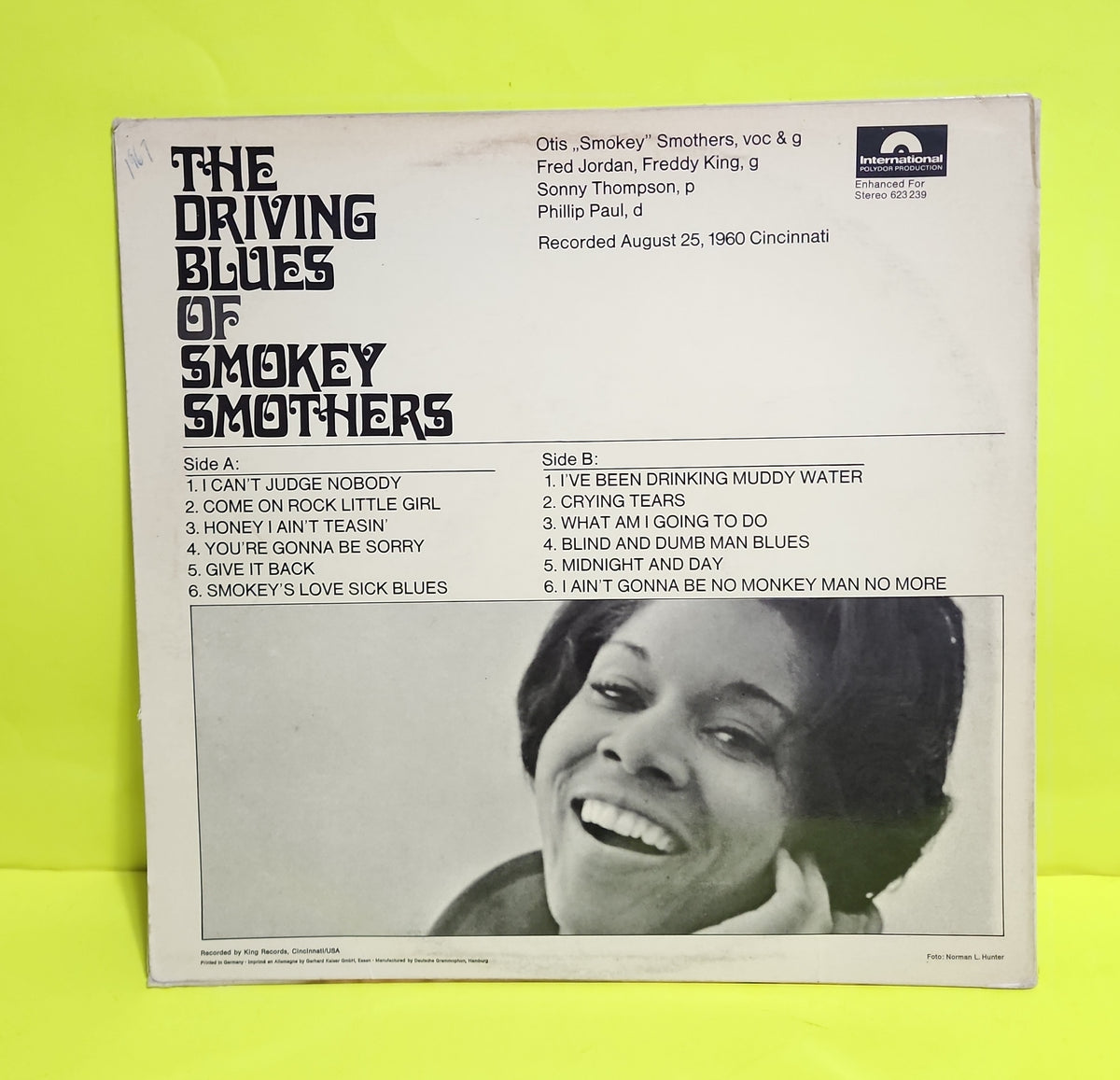 Smokey Smothers - The Driving Blues Of Smokey Smothers  - 1967 - 623 239 Used - EX - Vinyl
