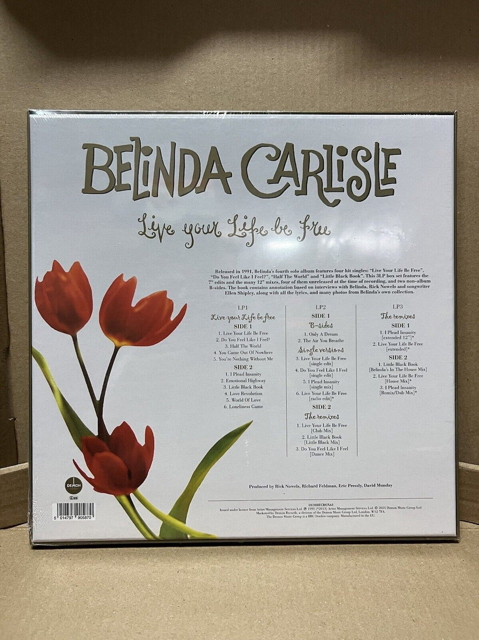 Sealed Vinyl 3 LP Box Set Belinda Carlisle Live Your Life Be Free 2021 180 Gram