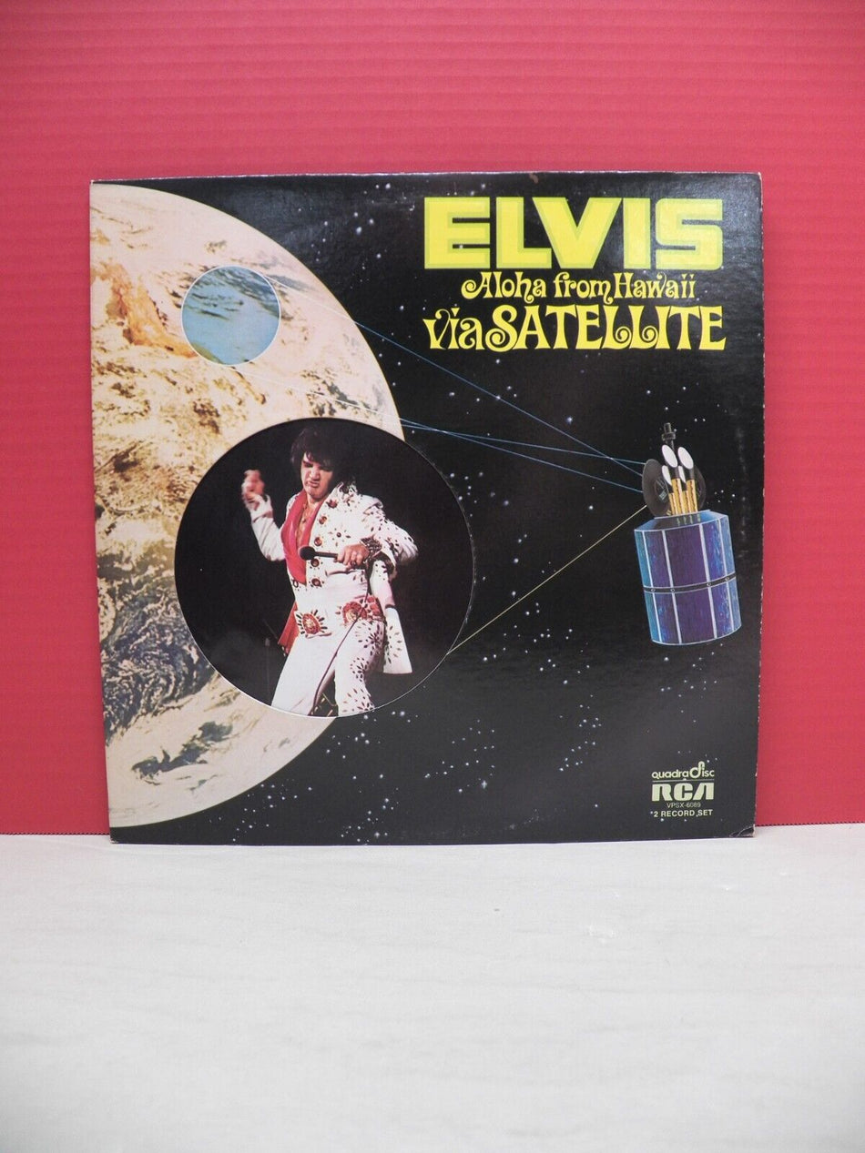 12" 2xLP EX Elvis Presley Aloha From Hawaii Via Satellite 1973 RCA Quadradisc