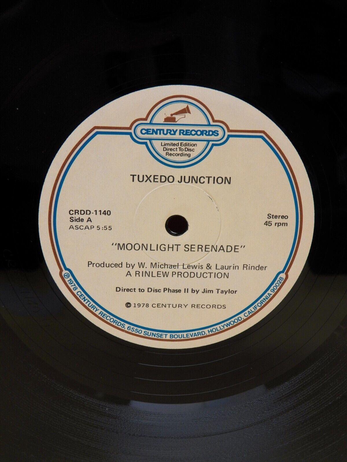 12" Single EX Tuxedo Junction Moonlight Serenade/Rainy Night In Rio 1978 Century