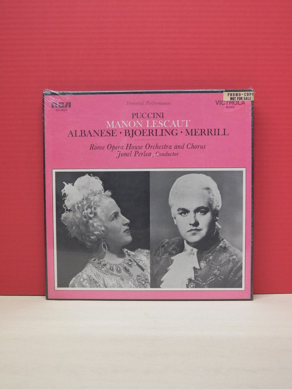 Sealed 12" 2xLP Box Set Puccini Manon Lescaut 1977 RCA Mono Promo VIC-6027