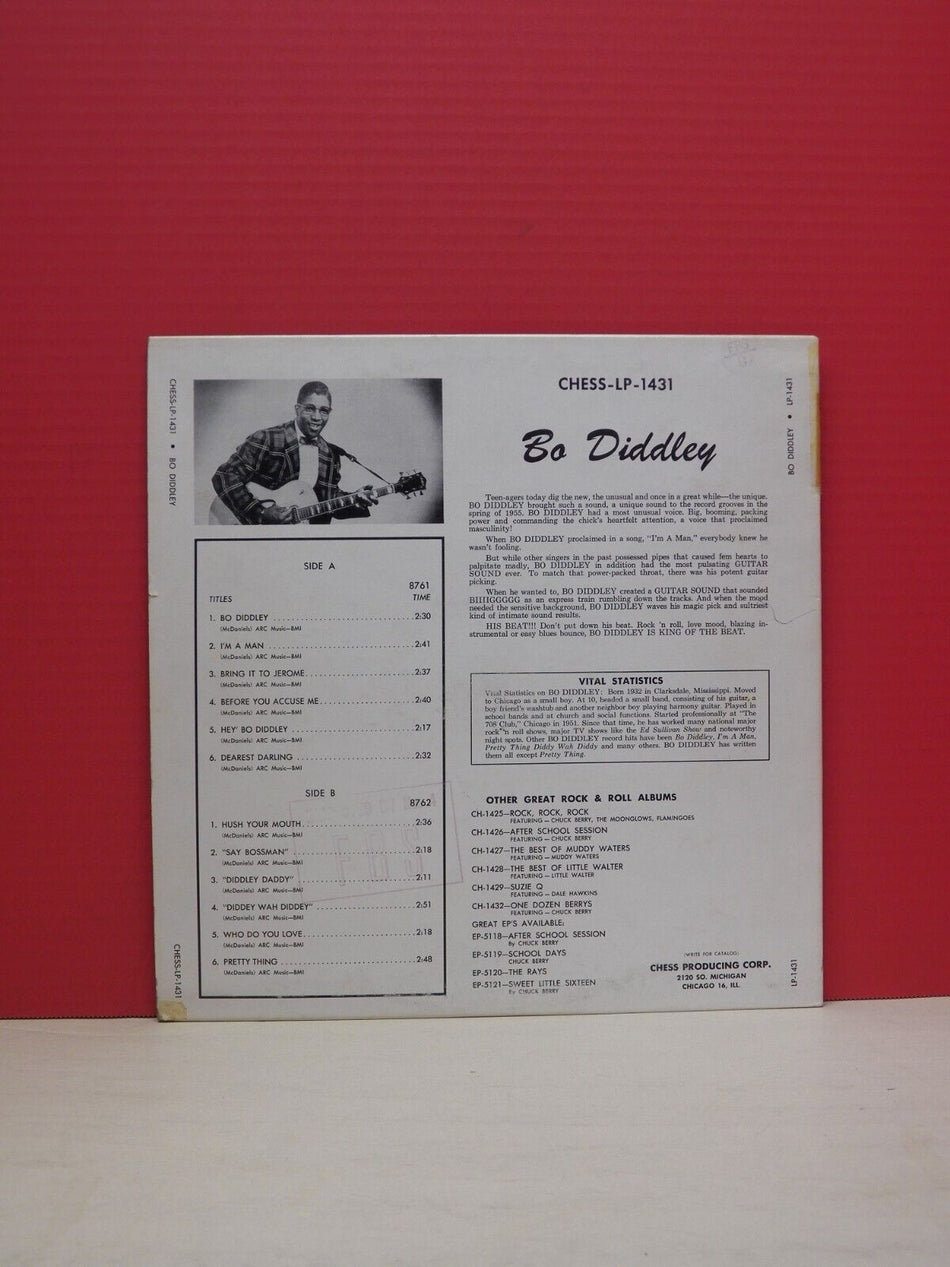 12" LP VG Bo Diddley Bo Diddley 1958 Chess Mono LP 1431