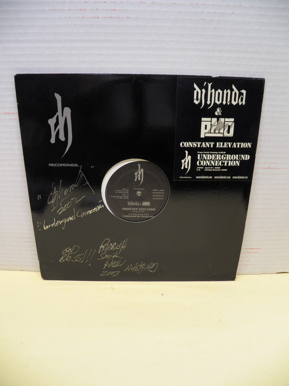 12" Single EX DJ Honda & PMD Constant Elevation 2002 DJ Honda Promo Autographed