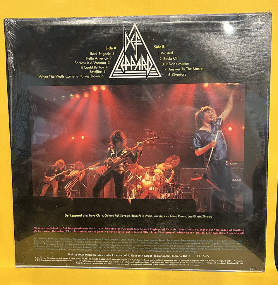 Sealed Vinyl LP Def Leppard On Through The Night Club Edition 1980 SRM1-3828