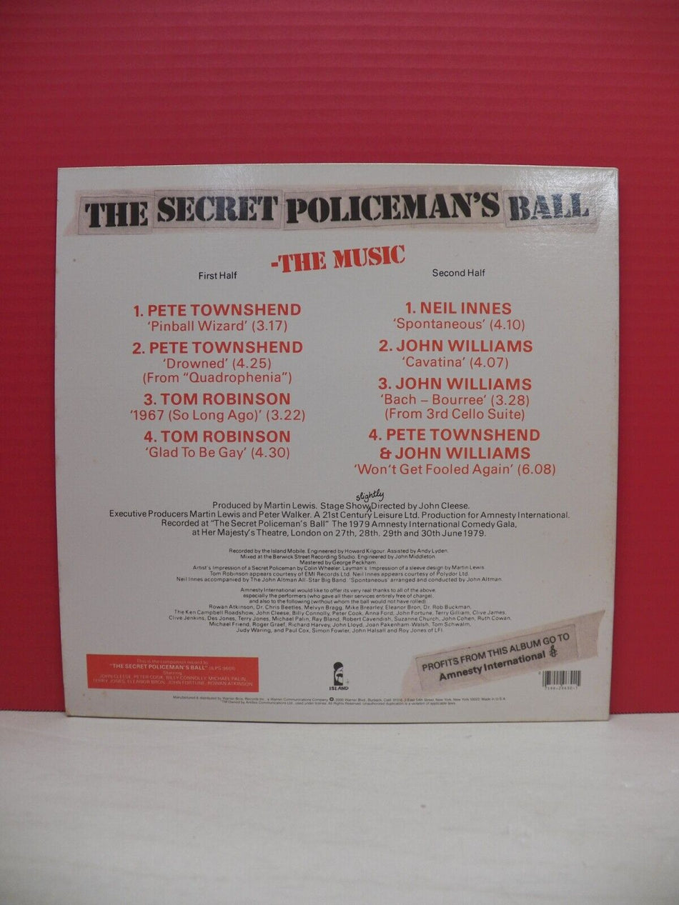 12" LP EX The Secret Policeman's Ball - The Music 1980 Island Records Promo