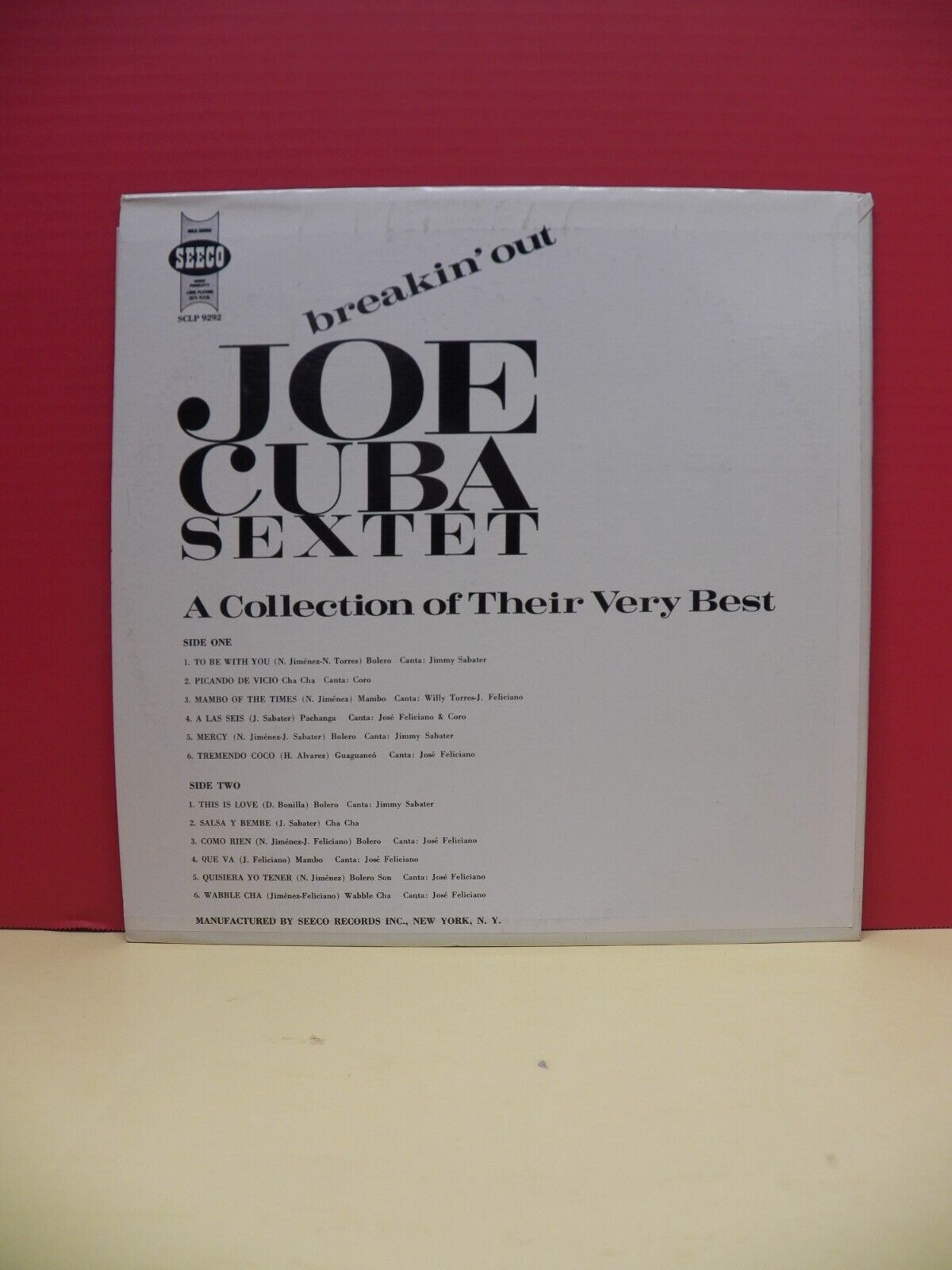 12" LP VG++/EX Joe Cuba Sextet Breakin' Out Seeco Reissue Stereo SCLP 9292